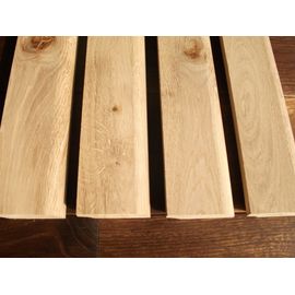 Solid Oak skirting, thickness 20 mm, profile with radius, Rustic grade, unfinished