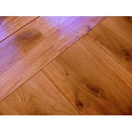 Solid Oak flooring, 15x130 x 600-2900 mm, Rustic grade, oiled in color CHERRY