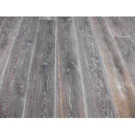 Solid Smoked Oak flooring, 20 mm thickness, Rustic grade, filled, pre-sanded and white oiled