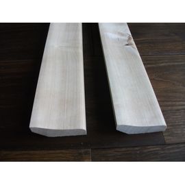 Solidwood skirtings, 20x52 mm, Curved profile, white painted