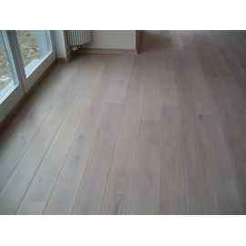 Solid Oak flooring, Nature grade, 20mm thickness, pre-sanded, white oiled