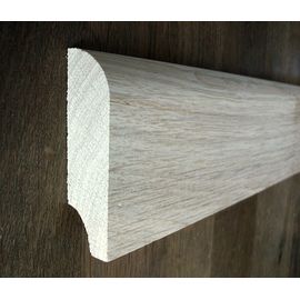Solid Oak skirting boards, 20x90 mm, profile with radius, Prime-Nature grade, unfinished