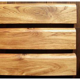 Solid Oak skirting, 20x90 mm, natural oiled, profile with radius, Rustic grade
