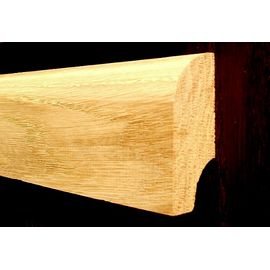 Solidwood skirting, Oak, 20x50 mm, Profile with radius, Prime-Nature grade, unfinished