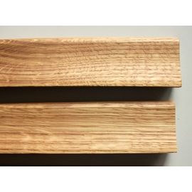 Solid wood skirting, Oak, 20 x 52 mm, curved profile, Prime - Nature grade, natural oiled