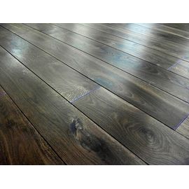 Extra wide boards, Smoked solid Oak flooring, 20x210 mm, Rustic grade, filled, pre-sanded and oiled