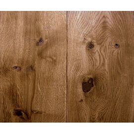 Solid Oak flooring, 15x130 x 600-2800 mm, Rustic grade, oiled in color Walnut