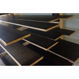 Solid Oak flooring, Parquet, 15x130 x 600-2400 mm, Prime grade, A-class!, black oiled