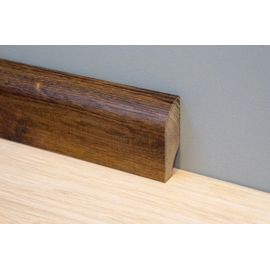 Solidwood skirting, Smoked Oak, 20x50 mm, profile with radius, Prime-Nature grade, natural oiled
