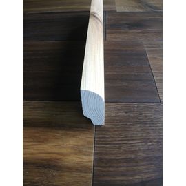 Solid Ash skirting boards 20x70 mm, profile radius, Rustic grade, natural oiled