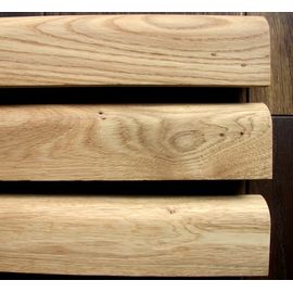 Solidwood Oak skirting boards, 20x90 mm, profile with radius, Prime-Nature grade, natural oiled (clear)