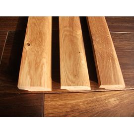 Solid Oak skirting, 20x50 mm, profile with radius, Prime-Nature grade, natural oiled (clear)