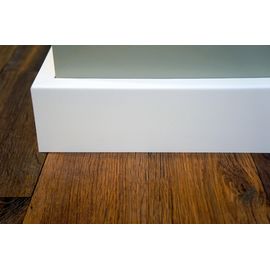 Solidwood skirtings, 15x50 x 2400 mm, white painted, with small radius
