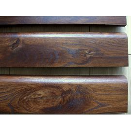 Solidwood skirting, Oak, profil with radius, 20x70 mm, Rustic grade, oiled in color dark Walnut