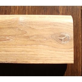Solid Oak skirting, 20x50 mm, profile with radius, Rustic grade, white oiled