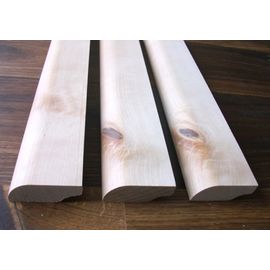 Solid wood skirting, Nordic Birch, 20x50 mm, profile with radius, Rustic grade, unfinished