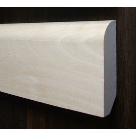 Solid wood skirting, Nordic Birch, 20x70 mm, profile with radius, Prime grade, unfinished