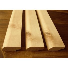 Solidwood skirting, Birch, 20x50 mm, profile with radius, Rustic grade, natural oiled