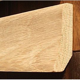 Solidwood skirting, Oak, 20 x 52 mm, profile curved,  Prime - nature grade, unfinished