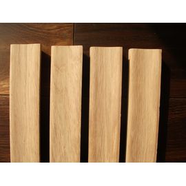 Solidwood skirting, Oak, 20 x 52 mm, profile curved,  Prime - nature grade, unfinished