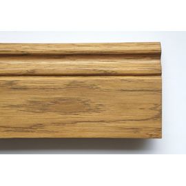 Solid Oak skirting board, historical profile of Hamburg, 20x70 mm, Prime - Nature grade, oiled in color Antique