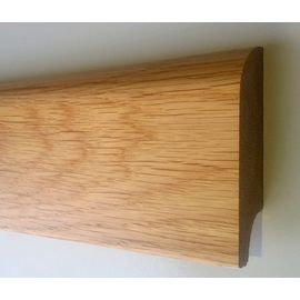 Solidwood Oak skirting board, 20x50 mm, profile with radius, Prime-Nature grade, lacquered
