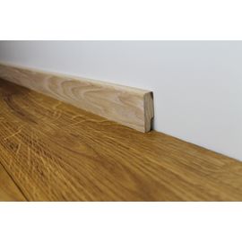 Solid Oak skirting, 20x70 mm, profile with radius, Rustic grade, unfinished