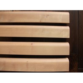 Solid wood skirting, Nordic Birch, with radius, 20 mm thickness, Nature grade, white oiled