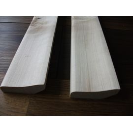 Solidwood skirting, Nordic Birch, 20 x 52 mm, Nature grade, curved profile
