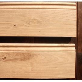 Solid wood skirtings, Oak, historical profile of Hamburg, 20x110 mm, Nature - Rustic grade, unfinished
