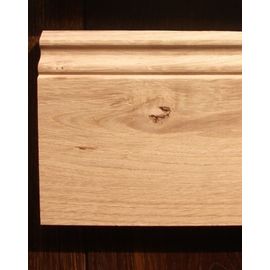 Solid wood skirtings, Oak, historical profile of Hamburg, 20x110 mm, Nature - Rustic grade, unfinished