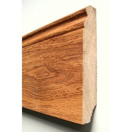 Solid wood skirtings, Oak, historical profile of Hamburg , 20x130 mm, Prime - Nature grade, natural oiled