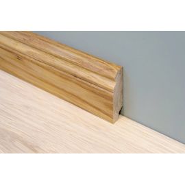 Solid wood skirting, Oak, historical profile of Hamburg, 20x90 mm, Prime - Nature grade, natural oiled