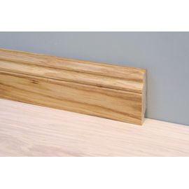 Solid wood skirting, Oak, historical profile of Hamburg, 20x90 mm, Prime - Nature grade, natural oiled