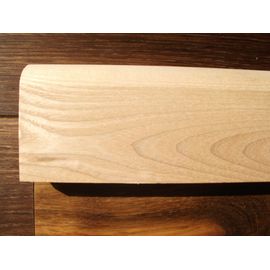 Solidwood skirting board, Ash, 20x70 mm, profile with radius, Prime-Nature grade, lacquered