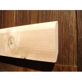 Solid Ash skirting, 20x50 mm, profile with radius, Rustic grade, unfinished
