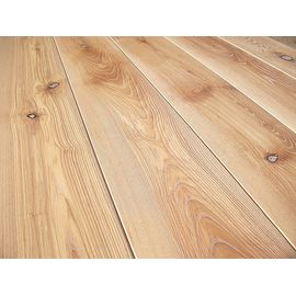 Solid Ash flooring, 20x120 x 600-2900 mm, Rustic grade, brushed and white oiled