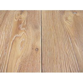 Solid Oak flooring, 20x120 x 500-2400 mm, Rustic grade, brushed and white oiled