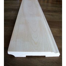 Solidwood skirting, Nordic Birch, historical profile of Hamburg, 20x130 mm, unfinished