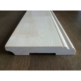 Solidwood skirting, Nordic Birch, historical profile of Hamburg, 20x130 mm, unfinished