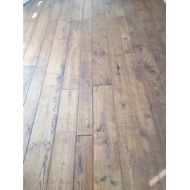 Solid Oak flooring, 20x180 x 500-2900 mm, Rustic grade, oiled in color DARK WALNUT