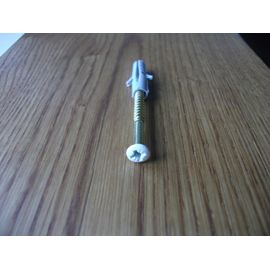Skirting screw set, brass screws Liko 4,0x50 mm white covered head RAL9010 25 pcs + nylon plugs 6mm 25 pcs