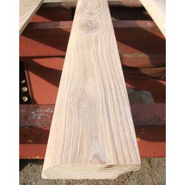 Solid Ash skirting boards, brushed & white oiled, 20x70 mm, profile radius, Rustic grade