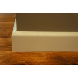 Solidwood skirtings, 20x90 mm,  profile with radius, white painted
