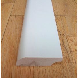 Solidwood skirtings, white painted, profile with radius, 20x110 mm