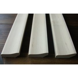 Solidwood skirting board, Nordic Birch, 20 x 52 mm, curved profile, Prime grade, unfinished