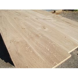 Massivholzdiele, Eiche, 20x160 x 500-2900 mm, Sortierung Rustikal, gespachtelt und geschliffen, ohne Fase