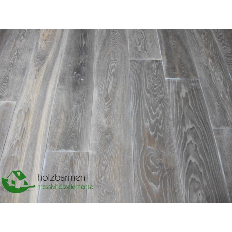 Solid Smoked Oak Flooring 20 Mm Thickness Nature Grade Filled