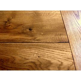Solid Oak flooring, 15x160 x 600-2800 mm, Nature grade, oiled in color Walnut