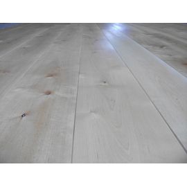 Massivholzdiele, Birke Nordisch, 16x120 mm, Sortierung Rustikel/Natur, fertig weißgeölt